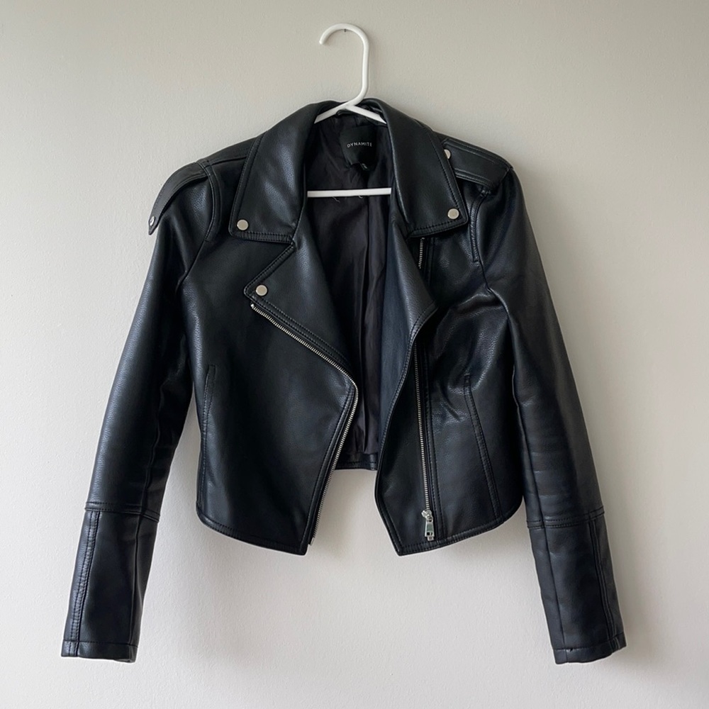 Moto Leather Jacket (vegan leather)